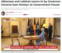 澳大利亚新一届内阁宣誓就职